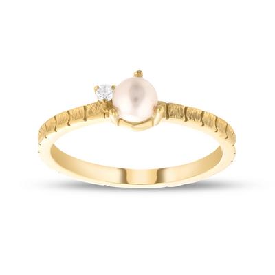 Altıntaç 0,02 Karat İncili Pırlanta Yüzük 11329-PYZ0741