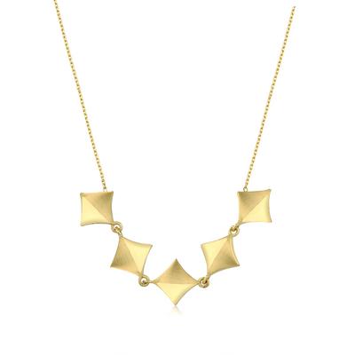 Altıntaç Altın Beşli Çapraz Kare Kolye KL1614A