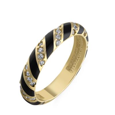 Altıntaç Altın Lacivert Mineli Taşlı Çapraz Çizgili Yüzük YZ2459A