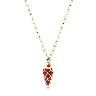 Altıntaç Altın Mineli Balık Kolye KL2511A