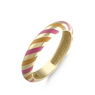 Altıntaç Altın Mineli Çapraz Çizgili Yüzük YZ2473A