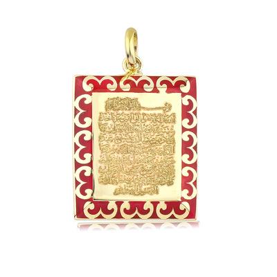 Altıntaç Altın Mineli Damla Nazar Duası Kolye Ucu KU1780B