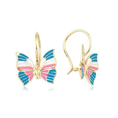 Altıntaç Altın Mineli Kelebek Küpe KP2699A