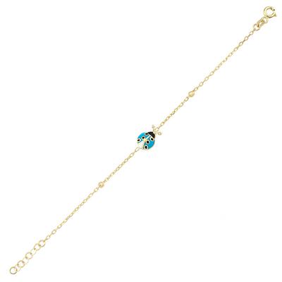 Altıntaç Altın Mineli Mavi Uğur Böceği Bileklik BL2989C