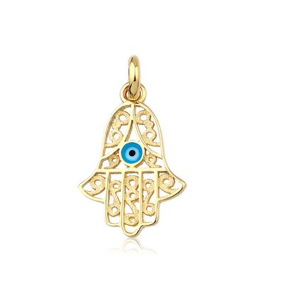 Altıntaç Altın Mineli Nazar Gözlü Fatima Kolye Ucu KU2556A