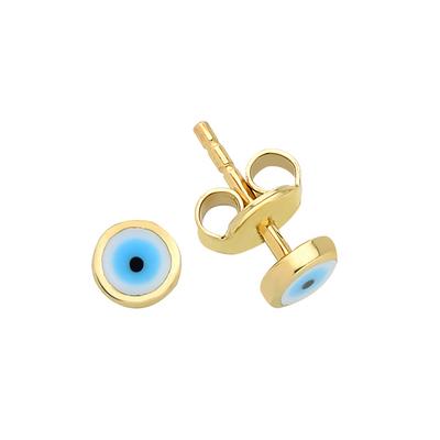 Altıntaç Altın Mineli Nazar Gözlü Küpe KP2698E