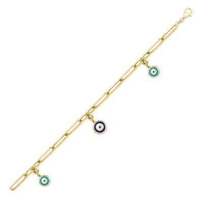 Altıntaç Altın Nazar Göz Charm Bileklik BL2873A