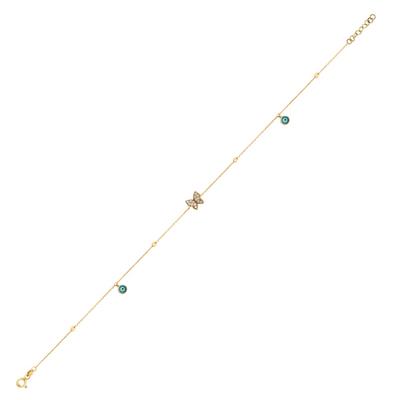 Altıntaç Altın Nazar Gözlü Kelebek Halhal BL2944A