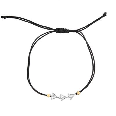 Altıntaç Altın Taşlı Üçgen İpli Bileklik BL1672A