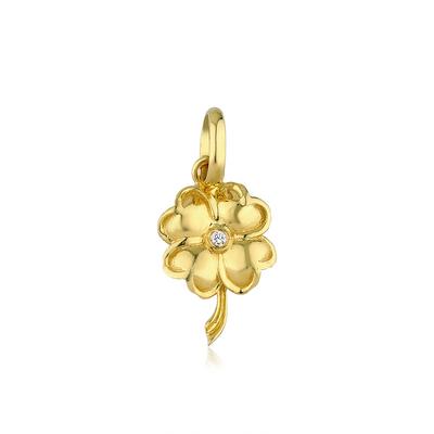 Altıntaç Altın Taşlı Yonca Kolye Ucu KU2565A